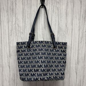 Womens Michael Kors Signature Navy Small Tote
